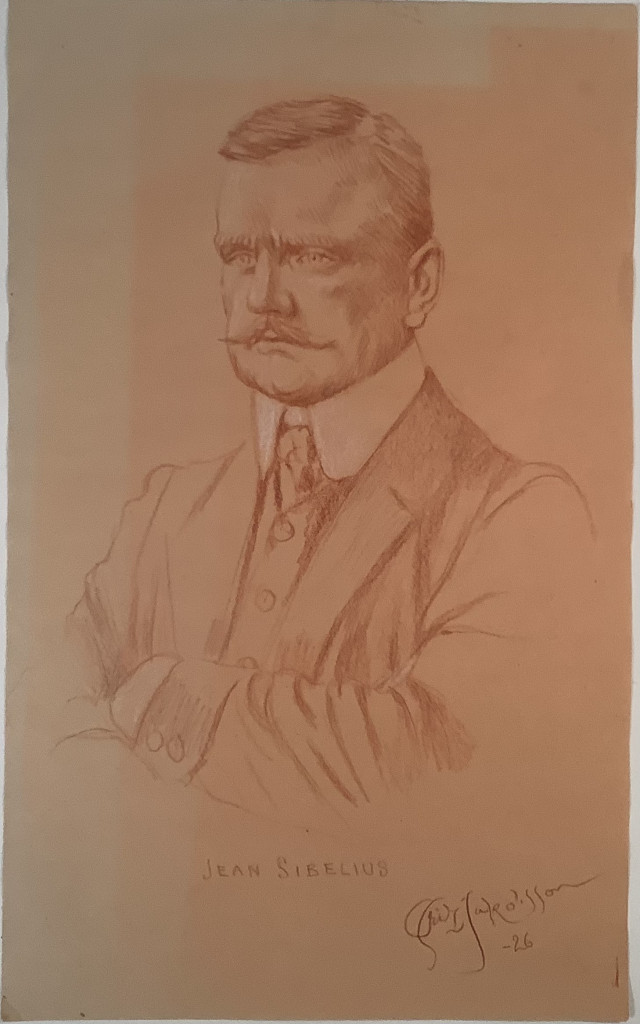 Fritz Jakobsson.  Punaliitutyö Sibelius, signeerattu