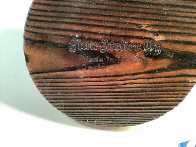 Sorvattu kynttilänjalka, halk 16 cm, Erkki Hovi