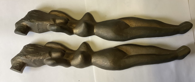 Naisfiguurit pronssia 2 kpl