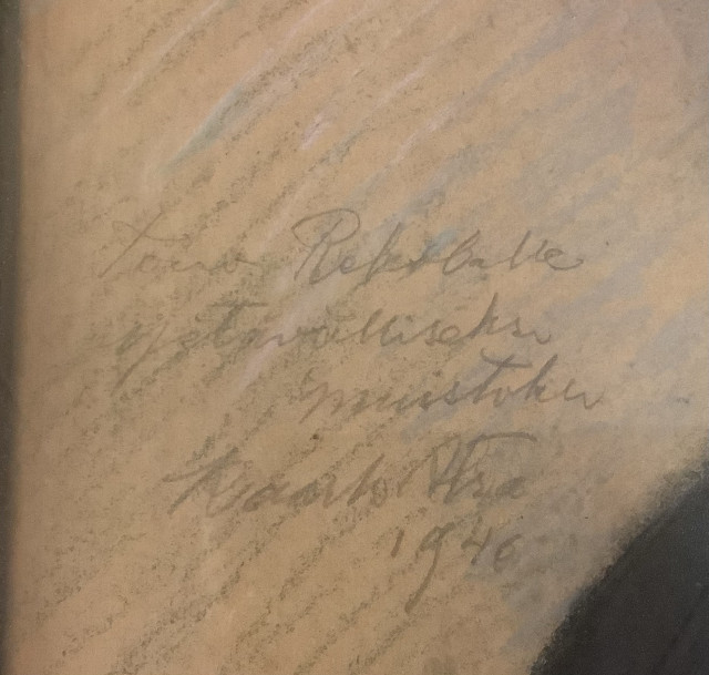 Kaarlo Atran öljyvärimaalaus levylle. 1946. , Toivo Rekola