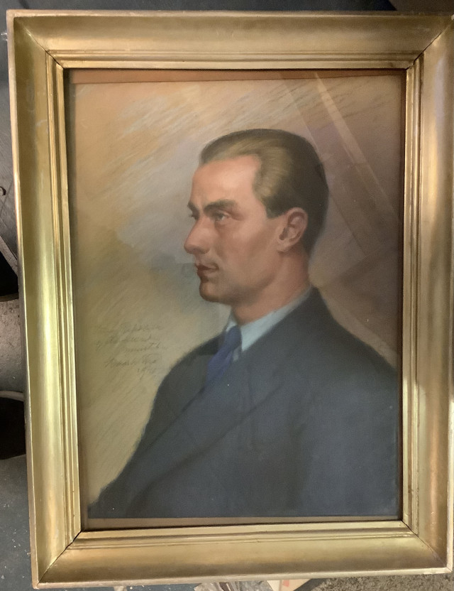 Kaarlo Atran öljyvärimaalaus levylle. 1946. , Toivo Rekola