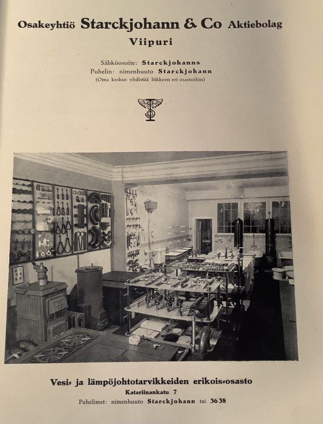 Oy Starckjohann&Co Ab Viipuri tuoteluettelo 230 sivua