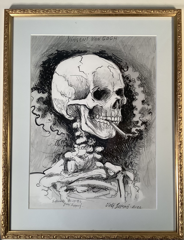 Veli Seppä 2022. ”Vincent van Gogh”, sekatekniikka