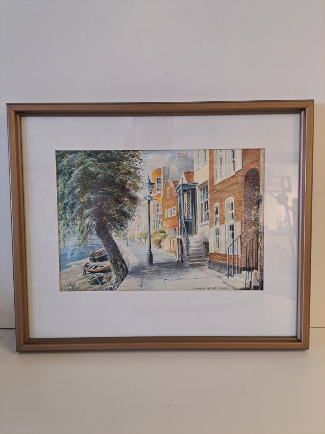 Maisemateos signeerattu T.W Atkinson 1957