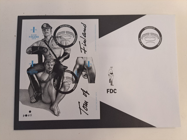 Tom of Finland ensipäiväkuori ja postimerkit