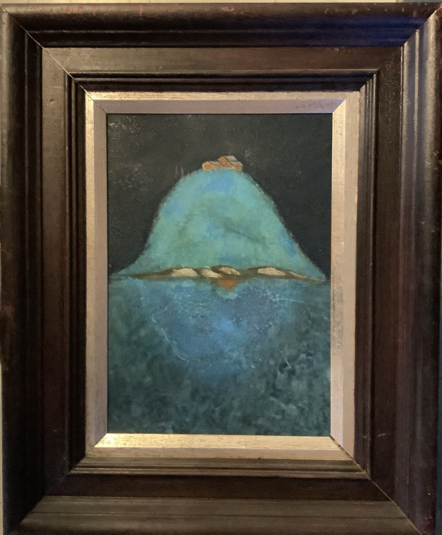 Matti Alapoti 1980, öljyvärityö levylle