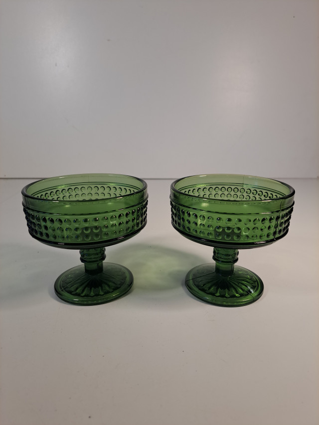 Kaksi Riihimäen lasin Barokki sarjan lasimaljaa