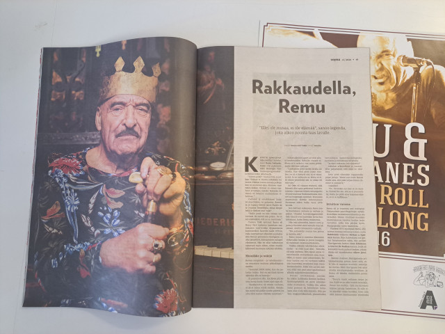 Lehtiartikkeli ja Remu&Hurriganes Tour 2106 juliste