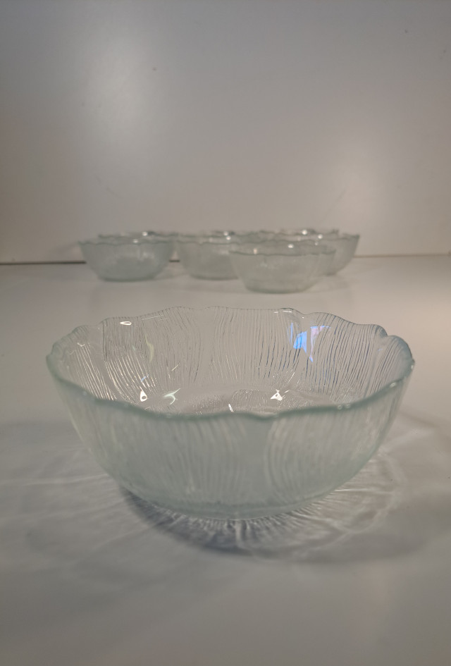 Vintage Arcoroc Fleur jälkiruokakulhot 8kpl