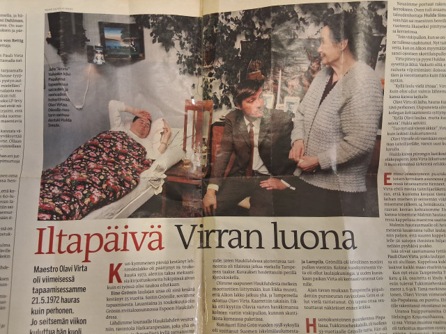 Taulu öljy levylle, ollut Olavi Virran seinällä