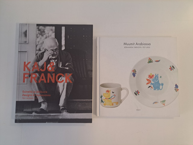 Taidekirjat Kaj&Franck ja Muumit Arbiassa