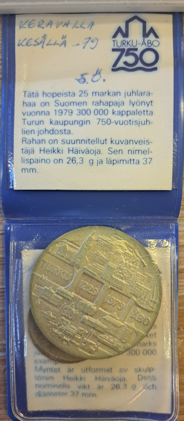Hopeiset juhlarahat 5kpl