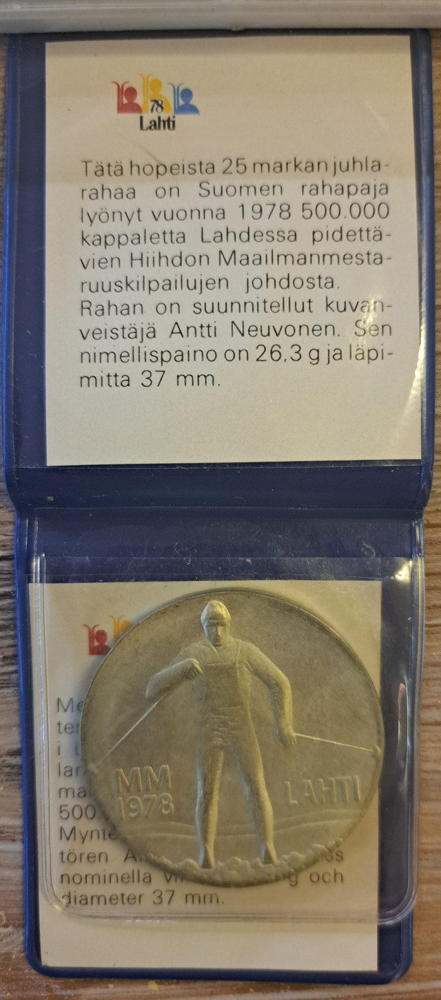 Hopeiset juhlarahat 5kpl