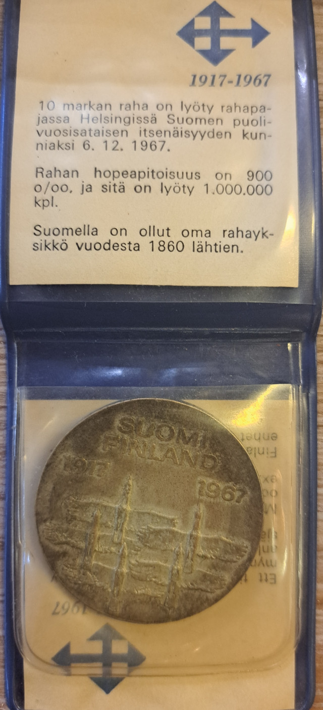 Hopeiset juhlarahat 5kpl