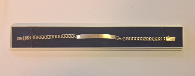 Hopeinen rannekoru, Siam Sterling silver