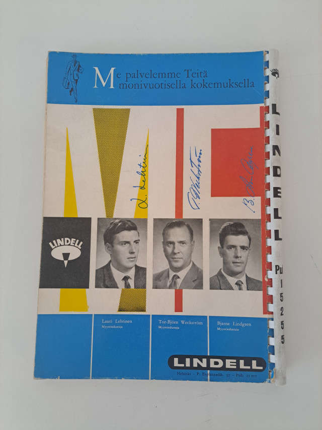 Lindell yleisluettelo vuodelta 1961