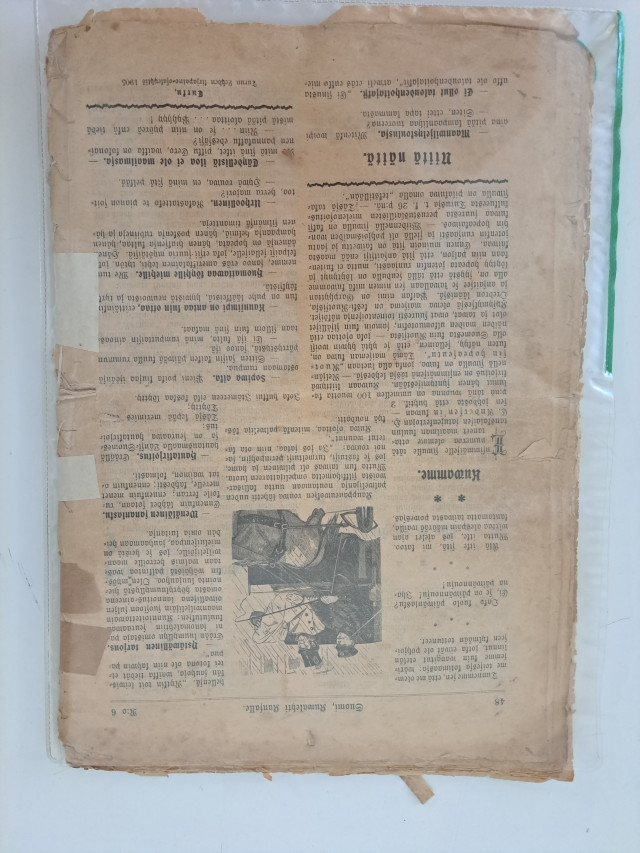Sanomalehti vuodelta 1905 Suomi, Kuvalehti kansalle, muovitaskussa
