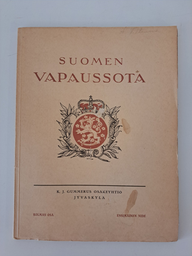 Suomen vapaussota lehtinen, ensimmäinen nide