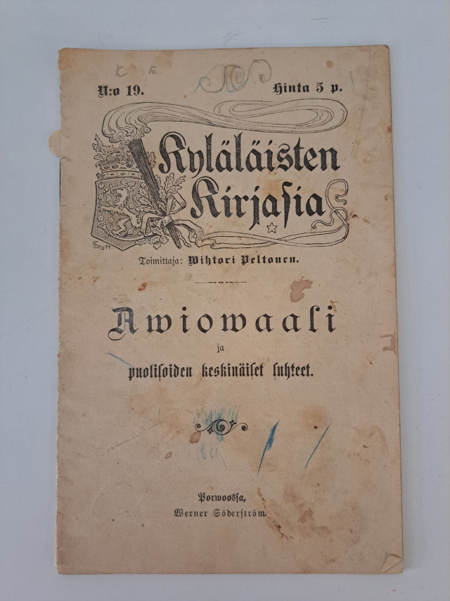 Kyläläisten kirjasia, vuodelta 1899