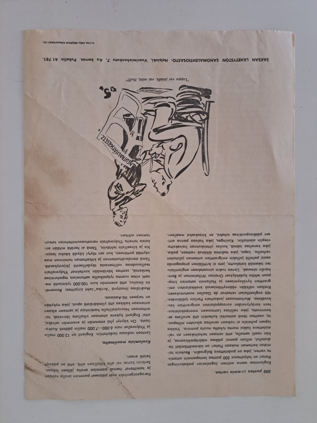 Saksan lähetystön sanomalehtiosaston julkaisu 1942