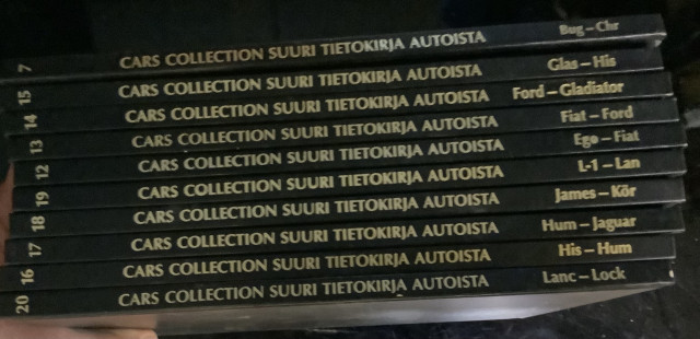 Tietokirjasarja autoista. 10 kpl