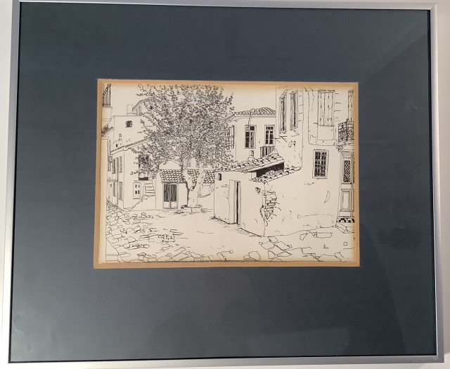 Piirros, kehyskoko 34,5x40,5 cm