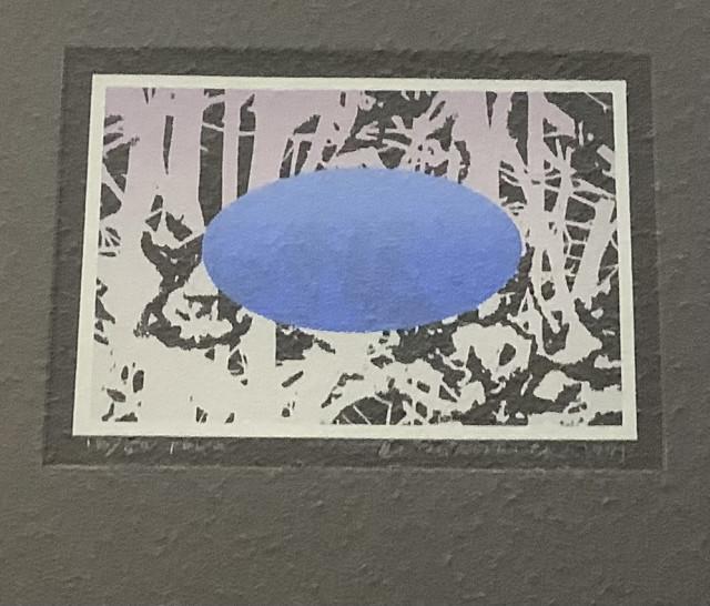 Matti Koskela serigragfia 1991 : kohtaaminen  yössä”