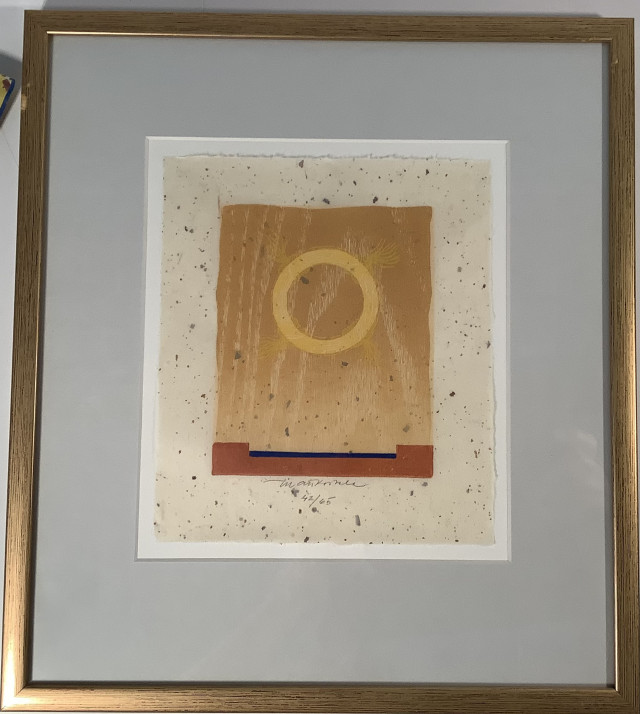 Matti Koskela puupiirros 1965 “voittamaton aurinko”