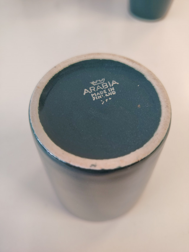 Arabian Kilta sarjan vihreät mukit 5kpl, Kaj Franck