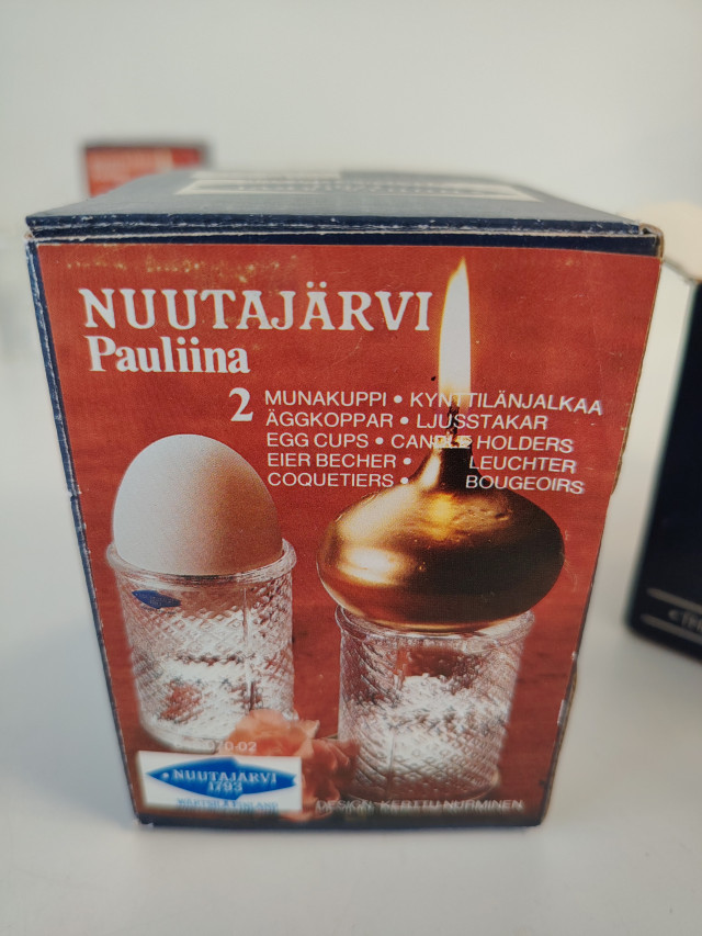 Nuutajärven Lasin Pauliina Munakupit/kynttilänjalat 12kpl