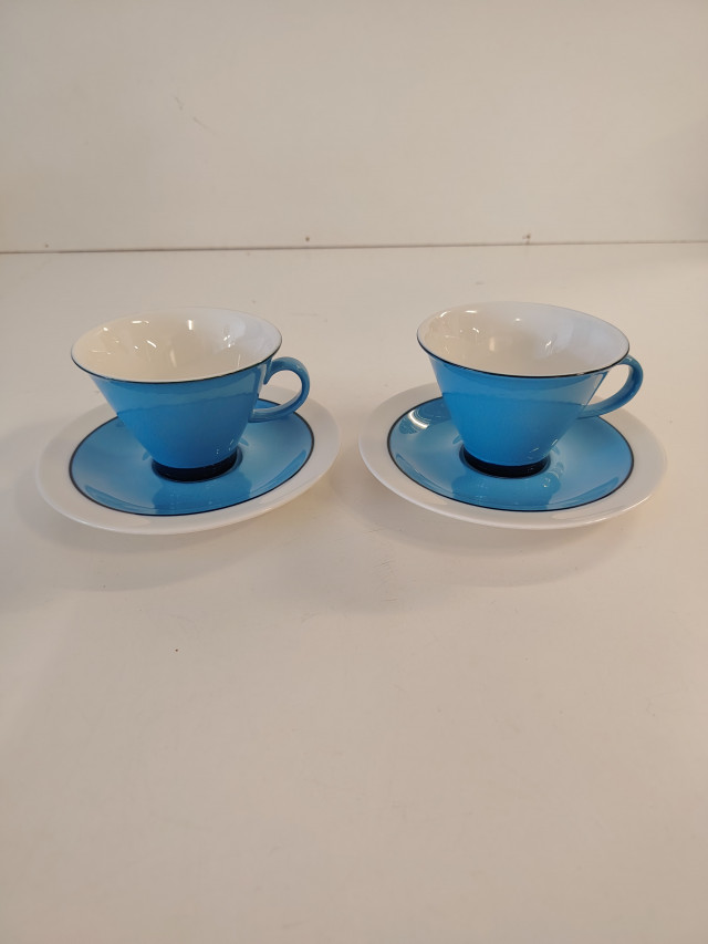 Arabia Harlekin kahvikupit+tanssit 2kpl