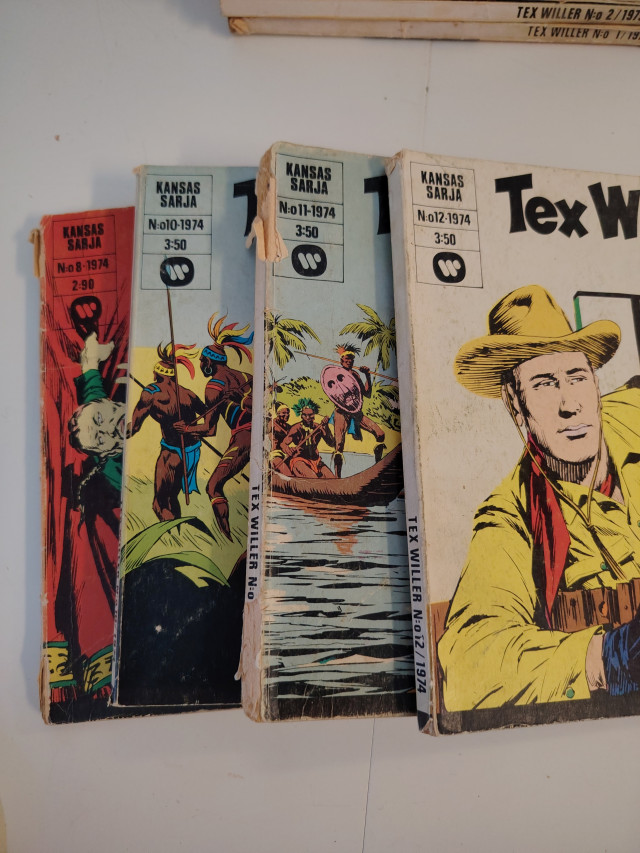 Tex Willer sarjakuvia vuosikerroista 1974 ja 1975