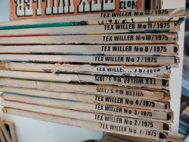 Tex Willer sarjakuvia vuosikerroista 1974 ja 1975