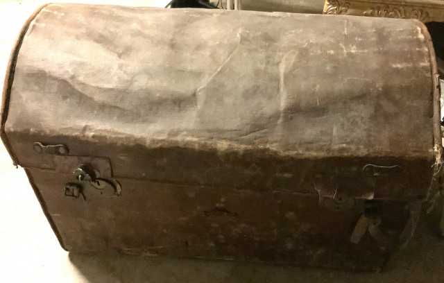 Matka-arkku 1800 luku, säilynyt Porvoon tulipalosta