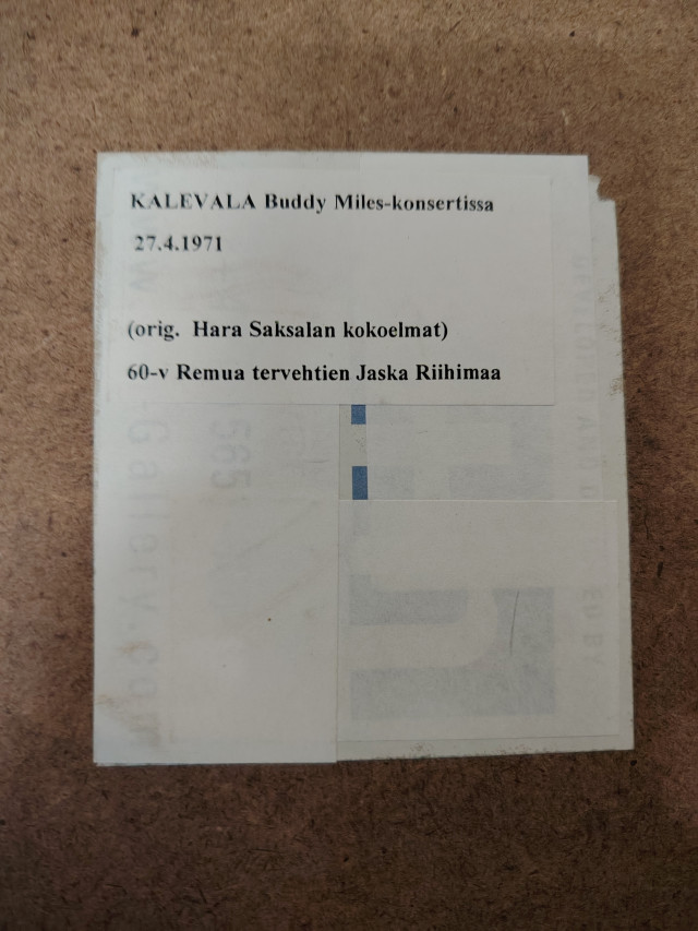 Remu KALEVALA bändin kanssa Buddy Miles-konsertissa 27.4.1971