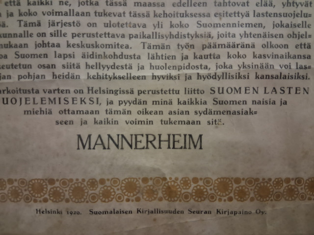 Vanha taulu Mannerheim