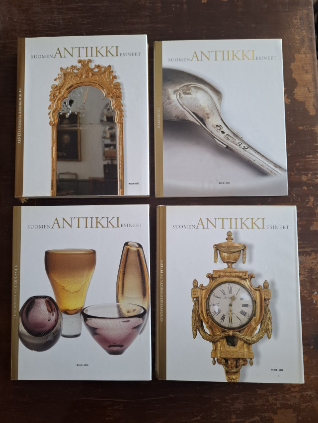 Suomen antiikkiesineet 4kpl kirjoja