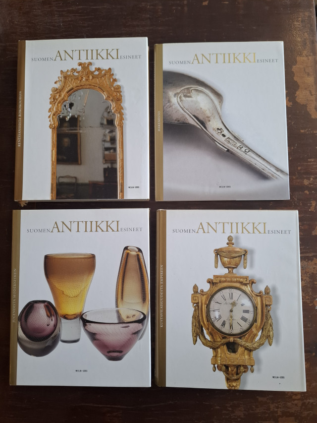 Suomen antiikkiesineet 4kpl kirjoja