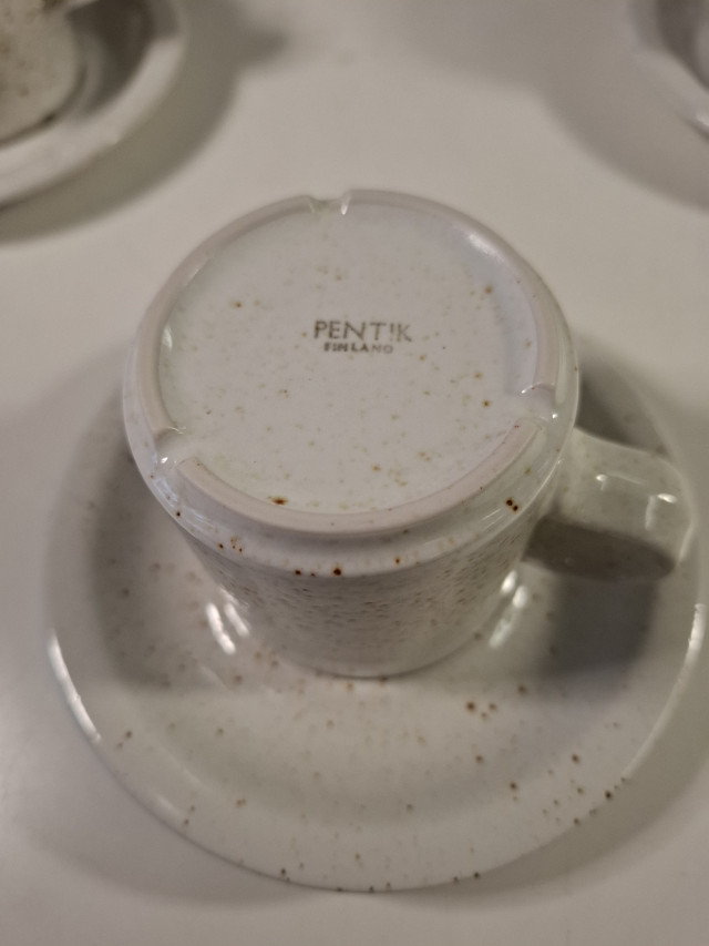 Pentik Koivu kahvikupit ja asetit 12kpl