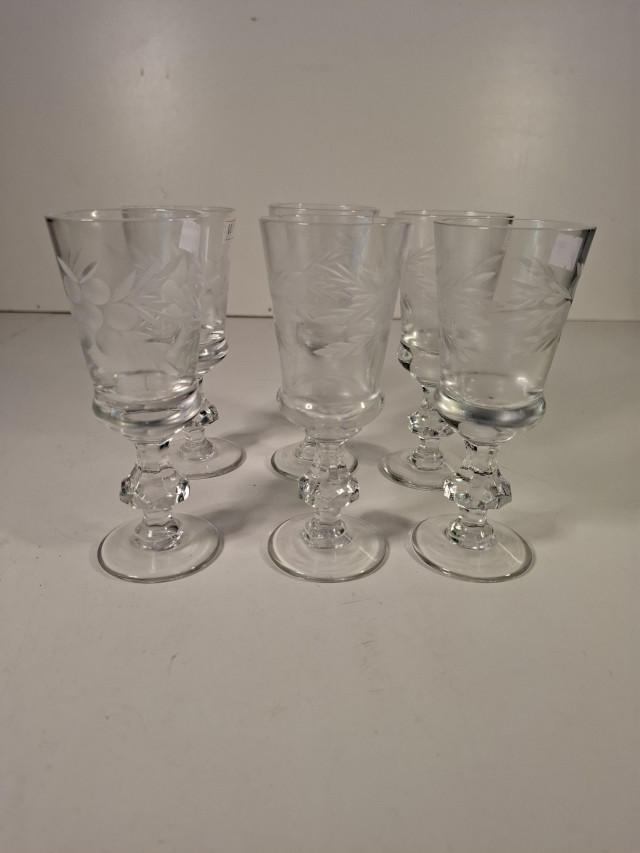 Hiotut kristallilasit 6kpl