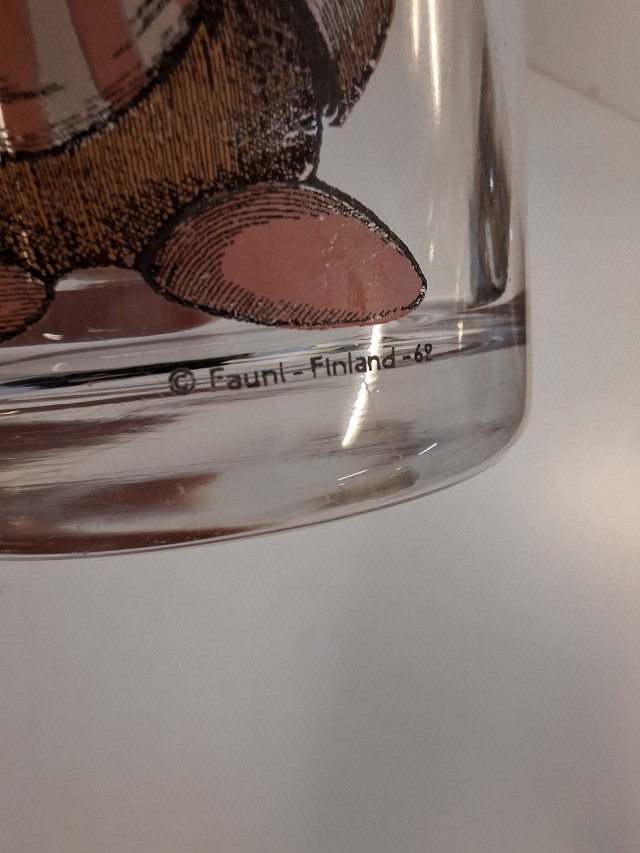 Nuutajärvi Fauni lasit 3kpl, Martti Kuuskoski