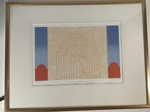 ”Temppeli”. Matti Koskelan serigrafia. 1997