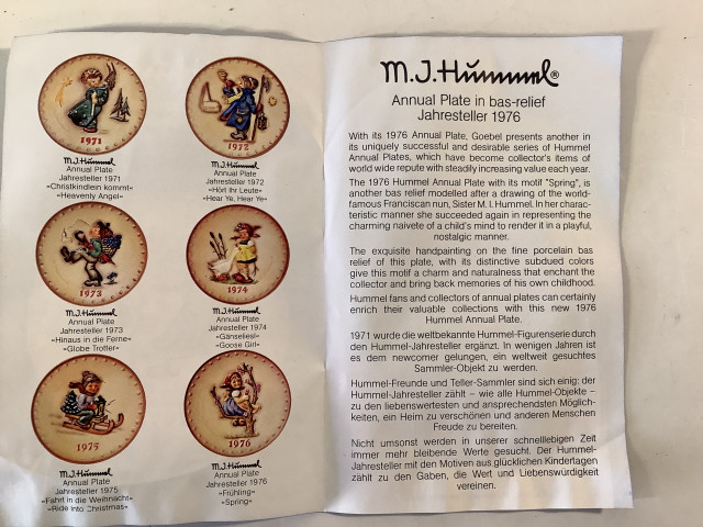 Käsinmaalattu vuosilautanen 1976