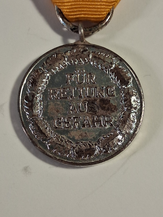 Drittes Reich Rettungsmedaille am Band ( 1933-1945 )Nimmergut,Silver