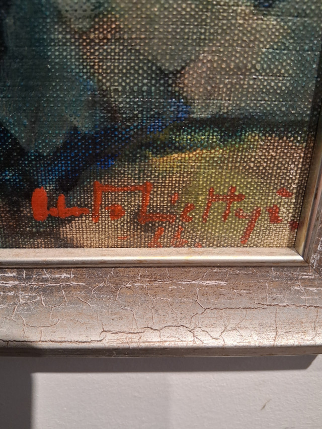 Taulu Unto Liettyä signeerattu öljy kankaalle