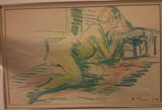 Mikko Oinonen signeerattu ja päivätty 1912,pastellimaalaus