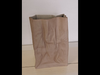 Tapio Wirkkala Rosenthal paper bag vase 1977,high 28,5cm