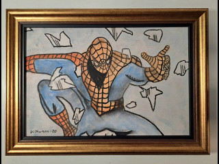 Spiderman taulu signeerattu Vilhunen -20