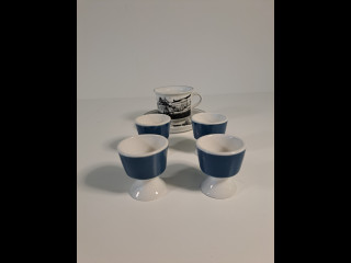 Arabian keramiikkaa, munakupit&kuppi+tassi