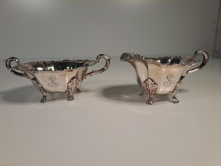 Hopeiset sokerikko+kermakko, kaiverrus